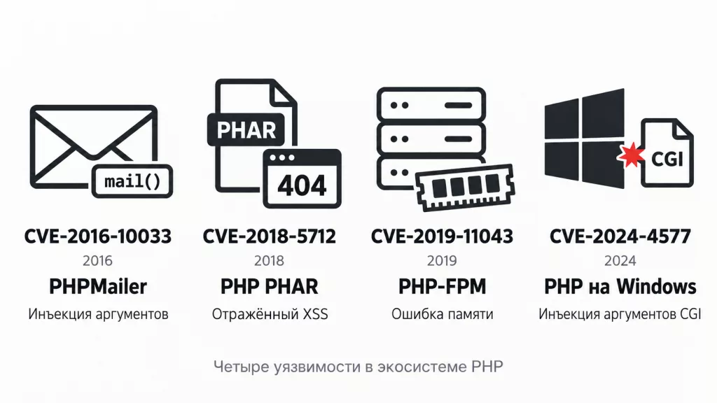 Самые критичные уязвимости php за время его жизни